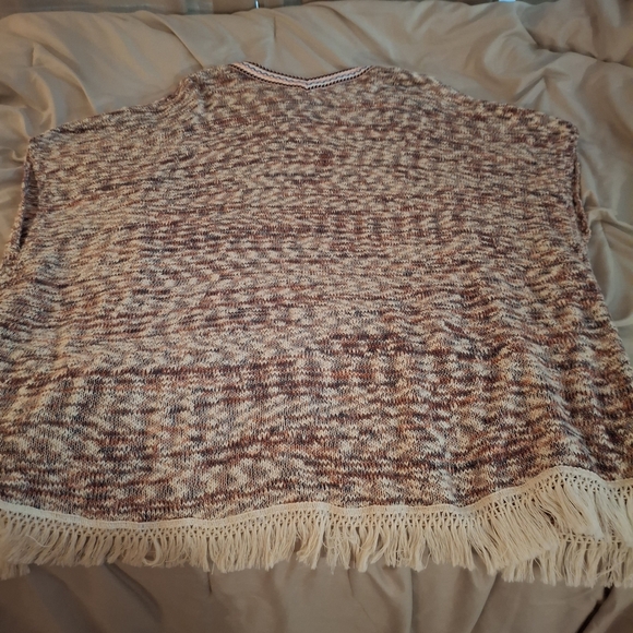 Westbound Women's Multicolor Knit Open Front Sleeveless Cardigan Sweater - Picture 7 of 9